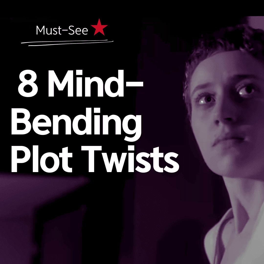 8 Mind-Bending Plot Twists - a person with short hair standing in front of a purple wall