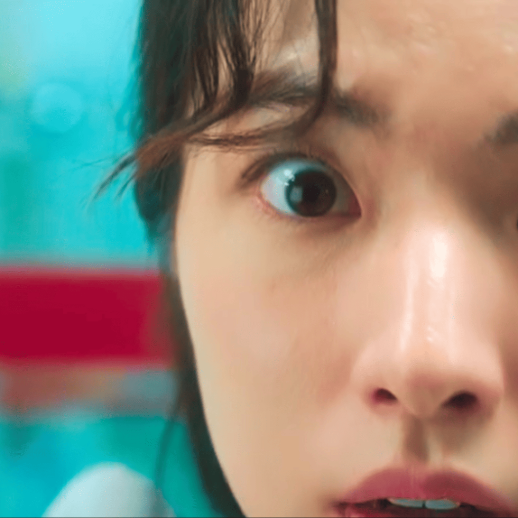 Trauma Code: A person is looking at the camera with a shocked expression on their face