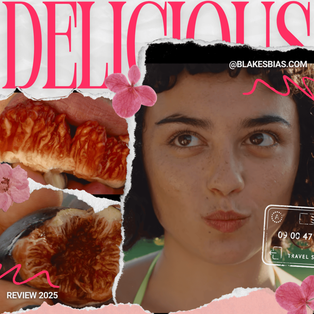 Delicious 2025 Review: A collage of stills of figs and a person with curly hair