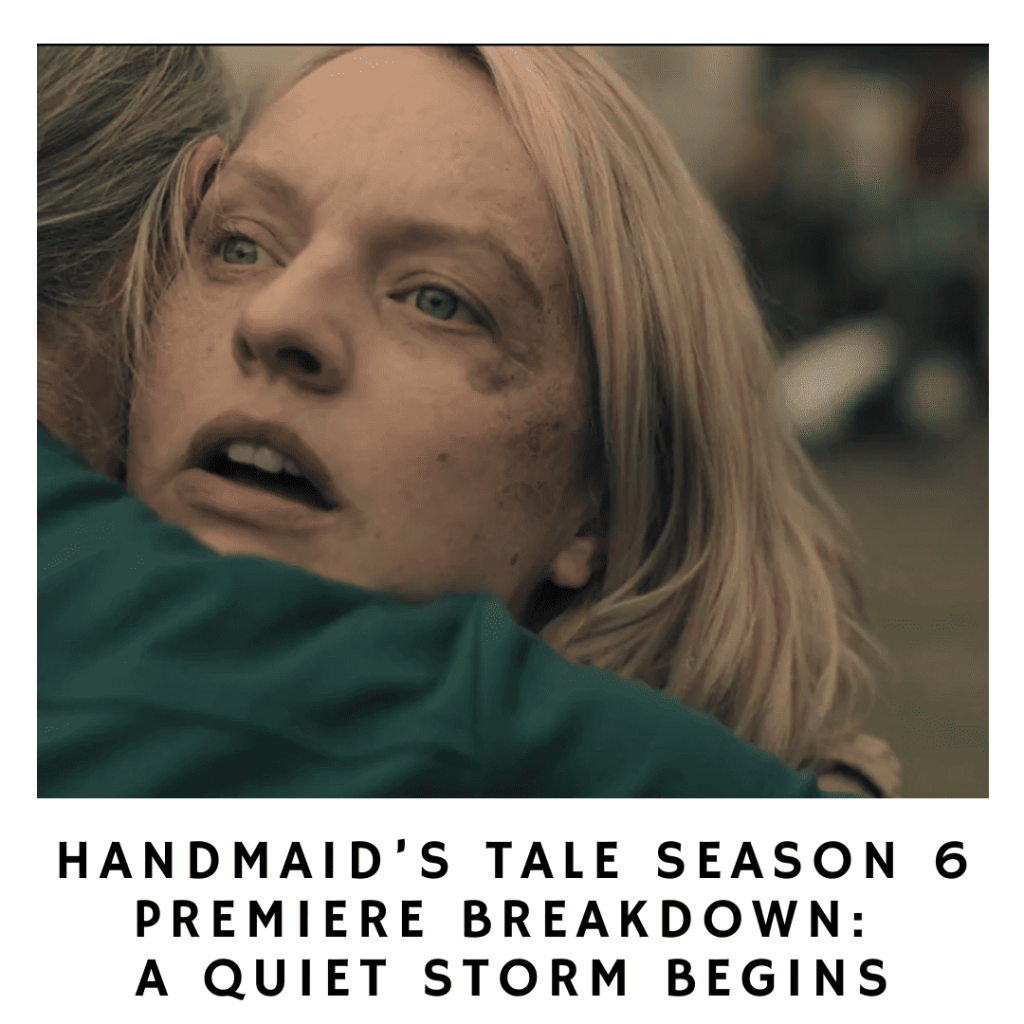 June Osborne embraces her mother in an emotional moment from Handmaid's Tale Season 6 premiere.