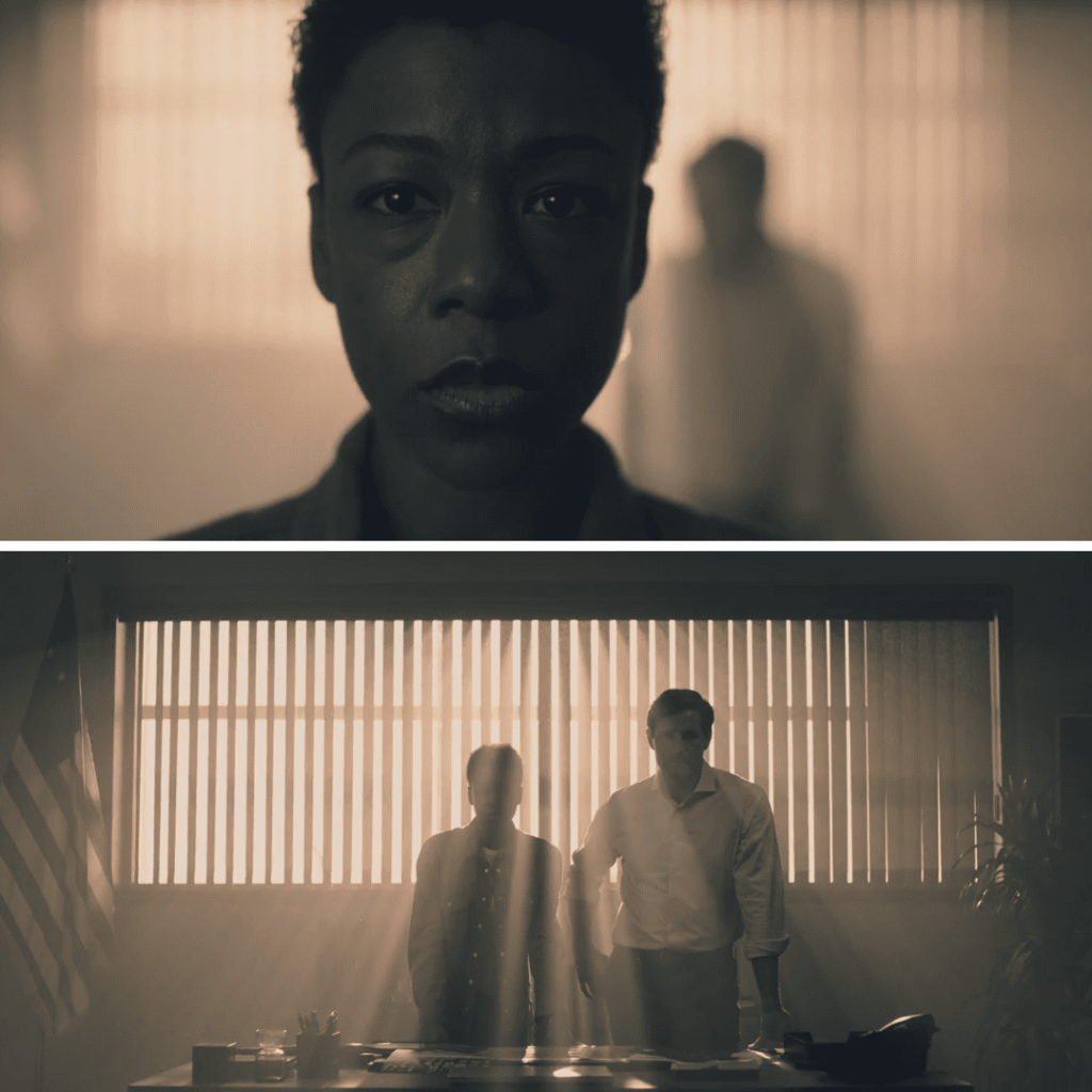 Moira stands in the shadows, steeling herself for battle in Handmaid’s Tale Season 6 as tensions rise and justice demands action.