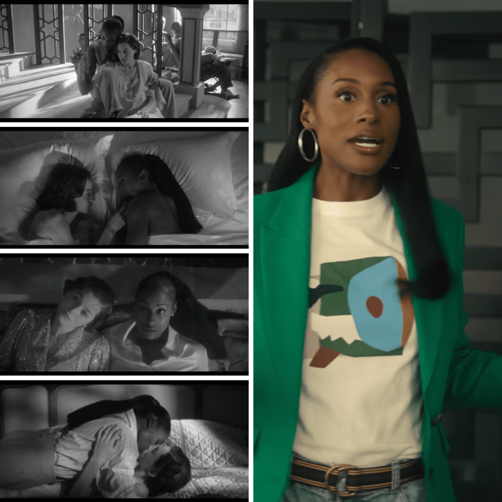 Black Mirror Season 7 Reflection: stills of Brandy and Dorothy from Hotel Reverie, capturing fleeting moments of love and intimacy before their worlds collapse into code