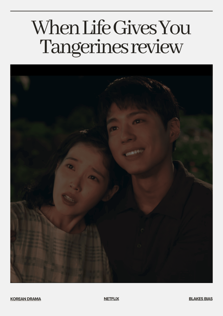 When Life Gives You Tangerines Full Review:  A couple sitting next to each other
