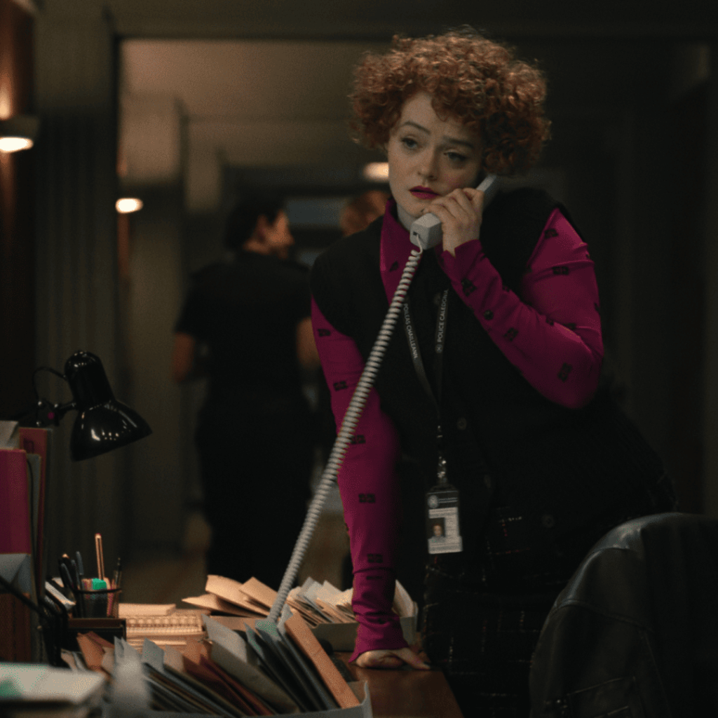 Dept Q Episode 1 Review: Rose standing at her desk on the phone