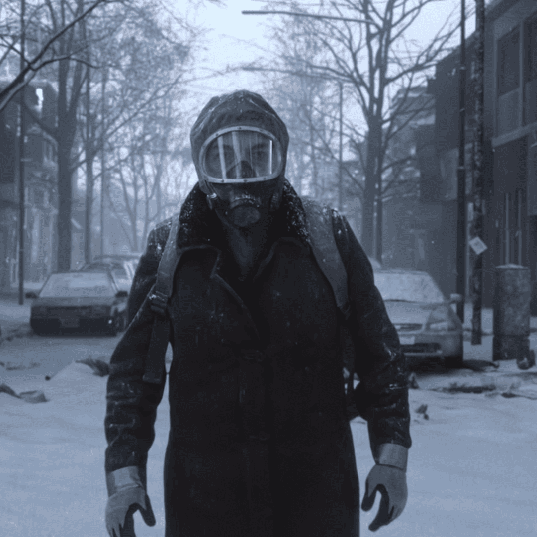 Juan Salvo wearing mask, looking directly at camera – The Eternaut Review