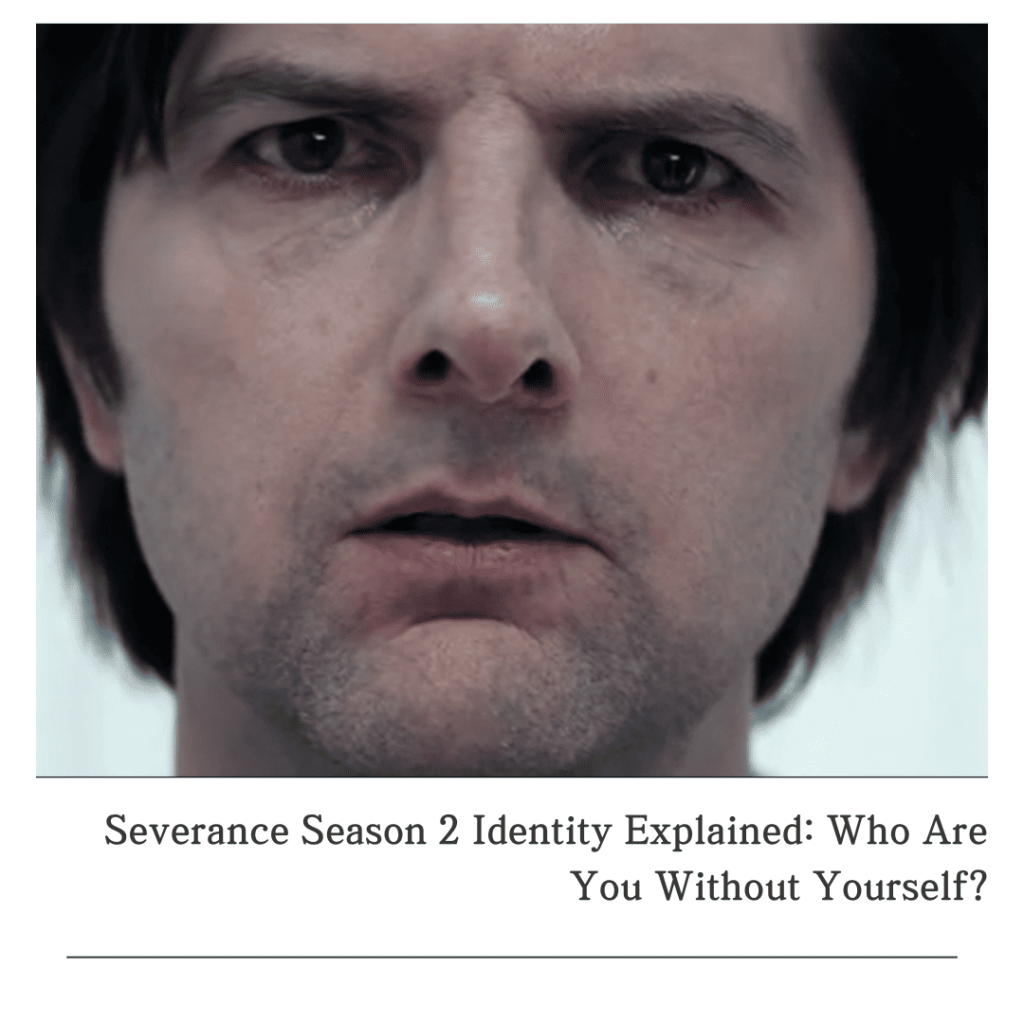 Outie Mark stares into Lumon's hallway, haunted by visions of Gemma in Severance Season 2 Identity crisis.