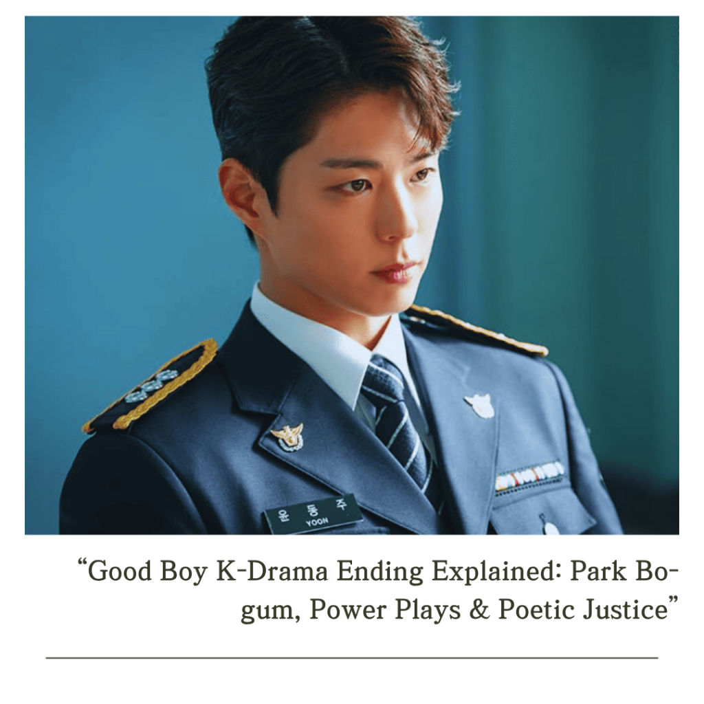 Yoon Dong-ju confronts Min Ju-yeong in prison during a pivotal moment in the Good Boy K-drama. A key visual for the Good Boy K-drama review.