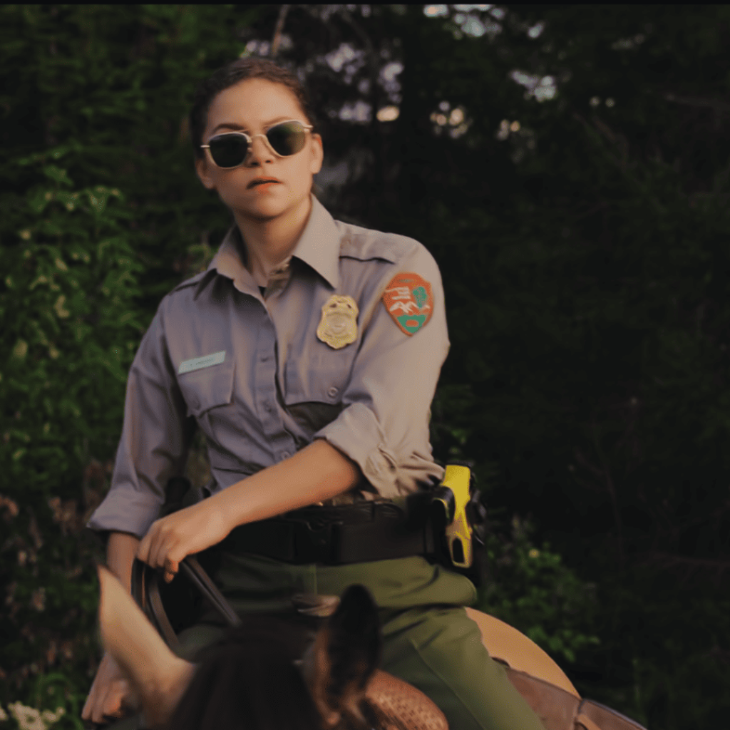 Untamed Netflix Review: Naya rides alone through Yosemite’s vast landscape—symbolizing resilience, solitude, and the quiet aftermath of Kyle’s departure.