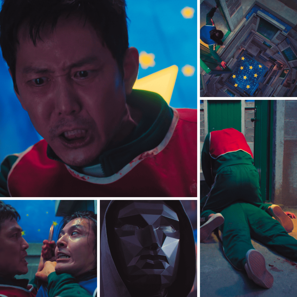 Contestants fight and scheme under watchful masked figure in Squid Game 3