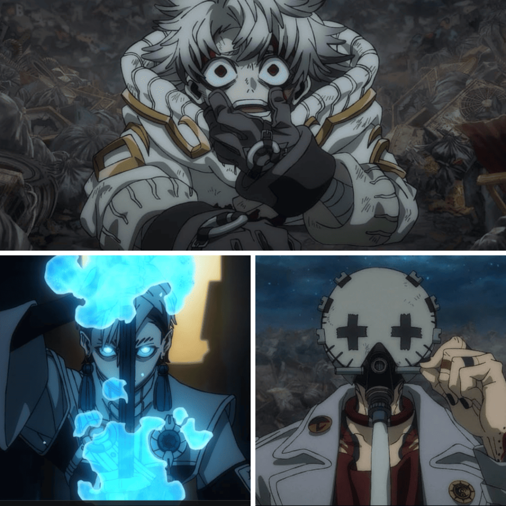 Current Watchlist September 2025: Gachiakuta promo art of Rudo, Enjin, and Zanka, showcasing the anime’s gritty dystopian vibe.