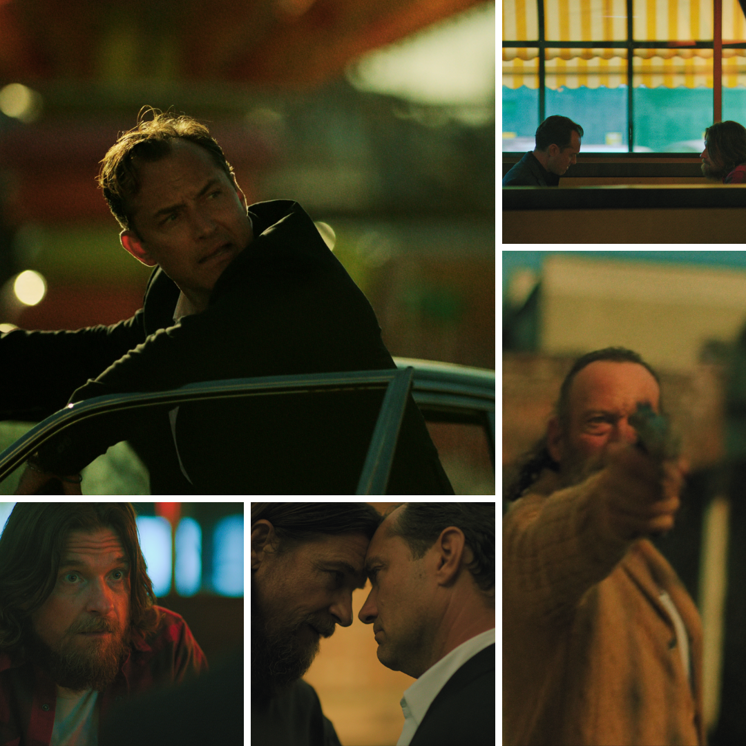Black Rabbit Netflix Review: Collage of Jake Friedken, Vince Friedken, and Joe Mancuso showing the contrasting worlds of family loyalty, gambling debt, and shady deals in Black Rabbit.