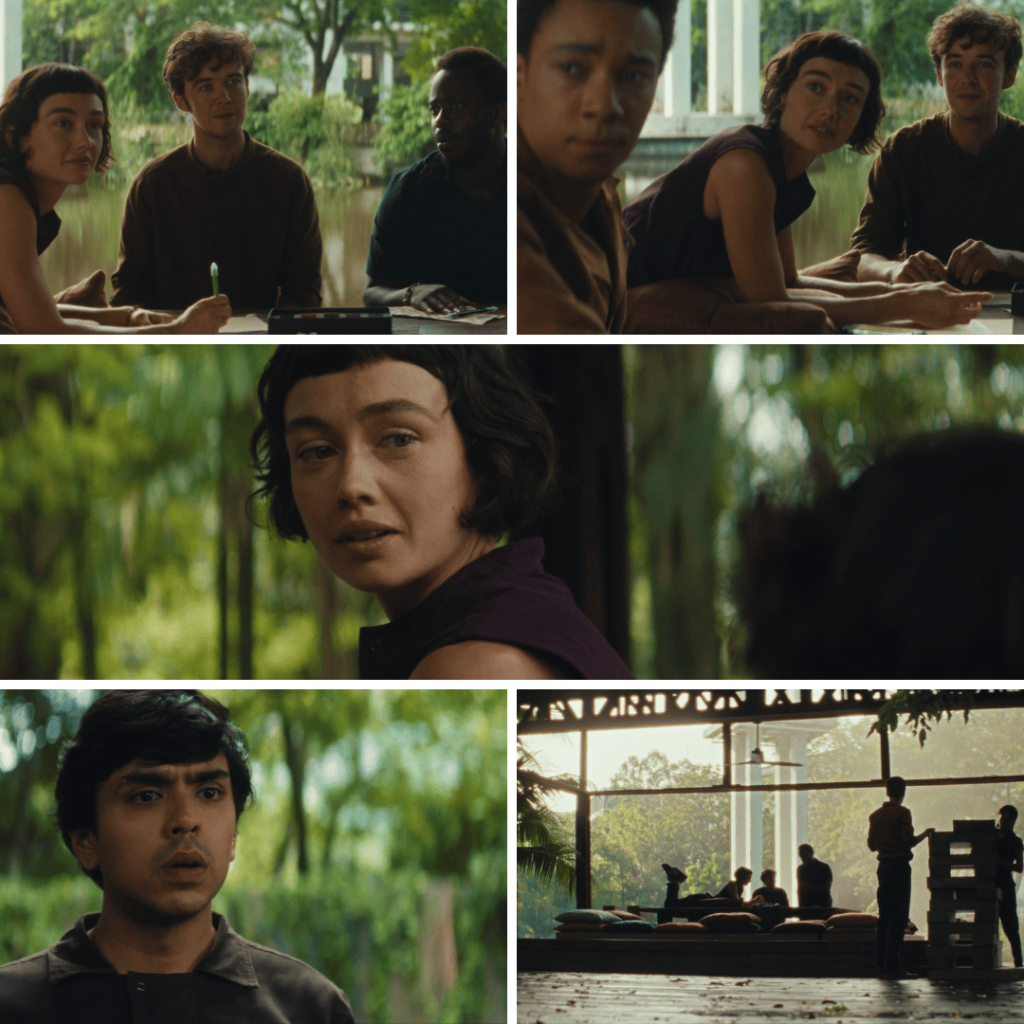 Alien Earth Midseason Review collage of synth kids with Wendy and her brother after capturing alien life.