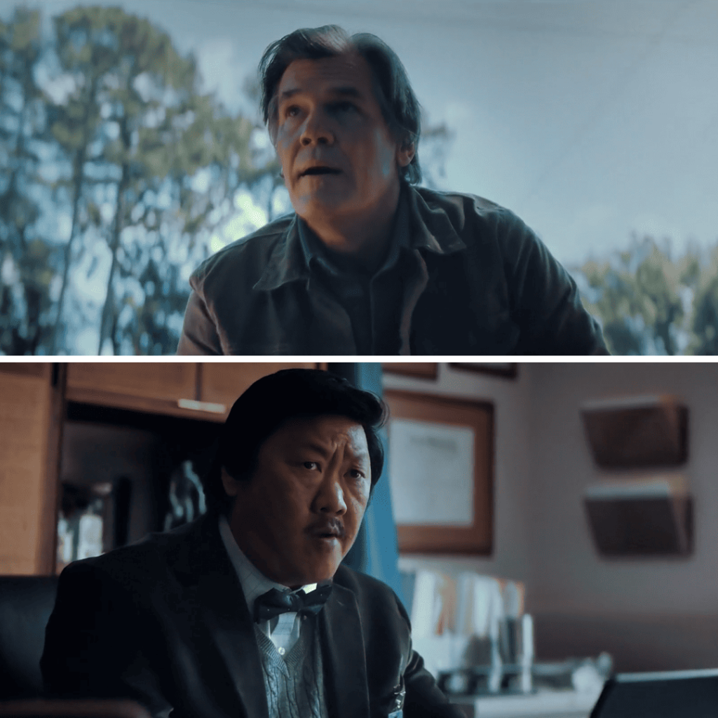 Weapons Movie Review two-image grid of Archer and Marcus tied to the story’s theme of complicity.