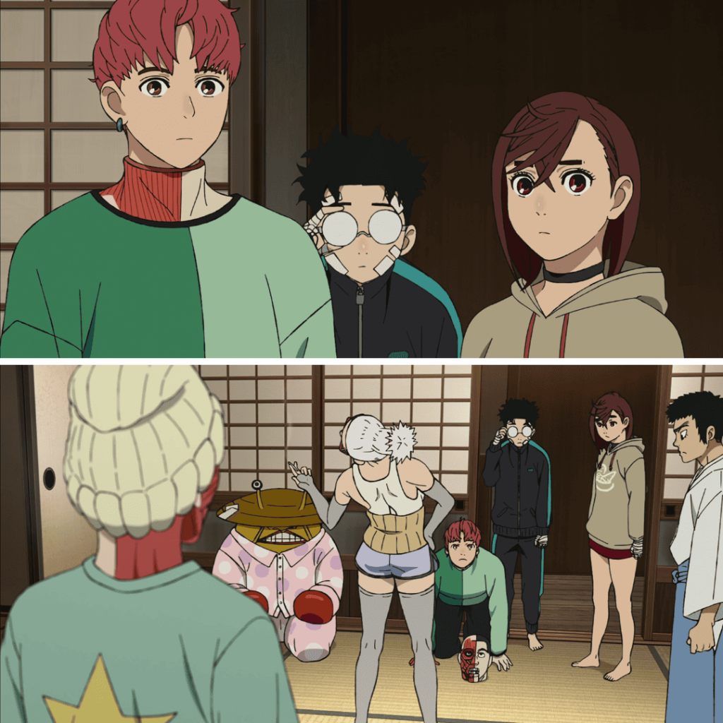 Current Watchlist September 2025: Dan Da Dan season 2 images featuring Okarun, Momo Ayase, Jin Enjoji, and their eccentric crew.