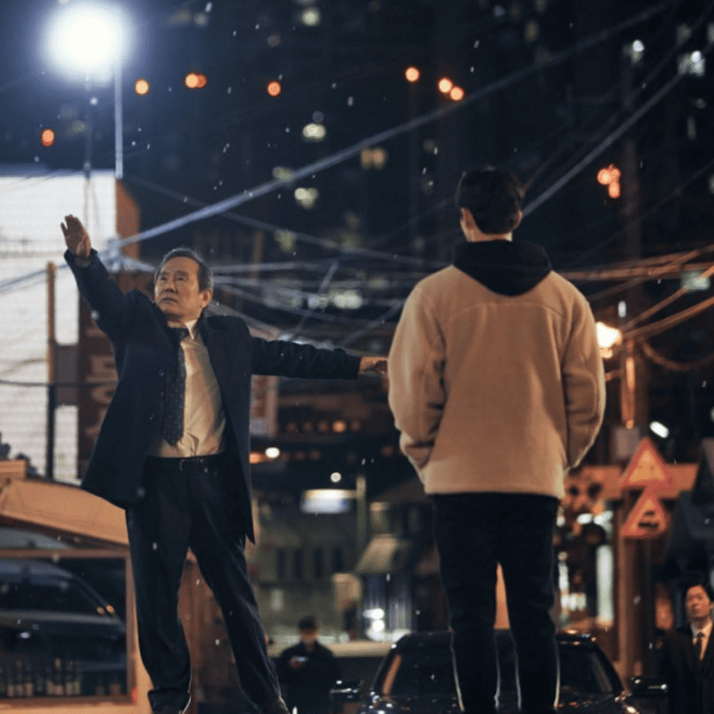 Navillera (Love, Again) TvN promo poster of Park In-hwan and Song Kang dancing together in the street, reflecting heartfelt mentorship in Kdramas like You and Everything Else.