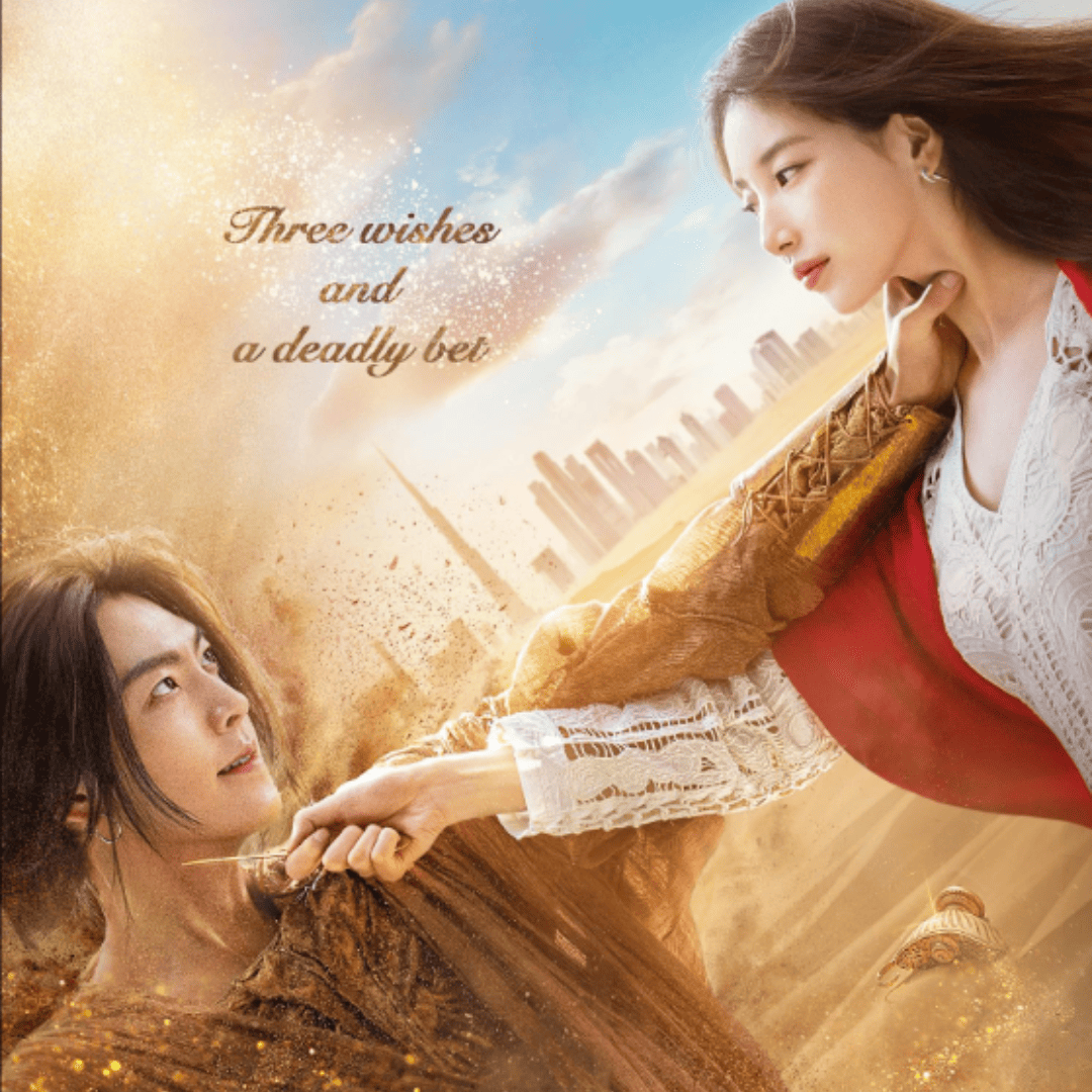 Genie Make-A-Wish Kdrama Review Netflix promotional poster featuring Iblis and Ka-young.
