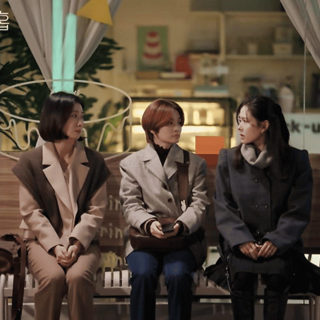 Thirty-Nine JTBC promo poster featuring Son Ye-jin, Jeon Mi-do, and Kim Ji-hyun sitting on a bench, symbolizing deep friendship in Kdramas like You and Everything Else.