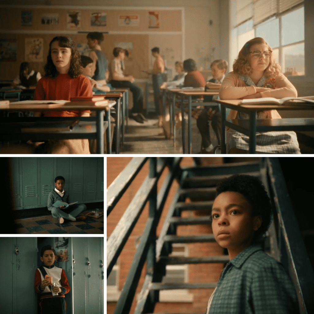 IT Welcome to Derry Review: Collage of the kids at school including Lily, Marge, Veronica, Will, and Rich