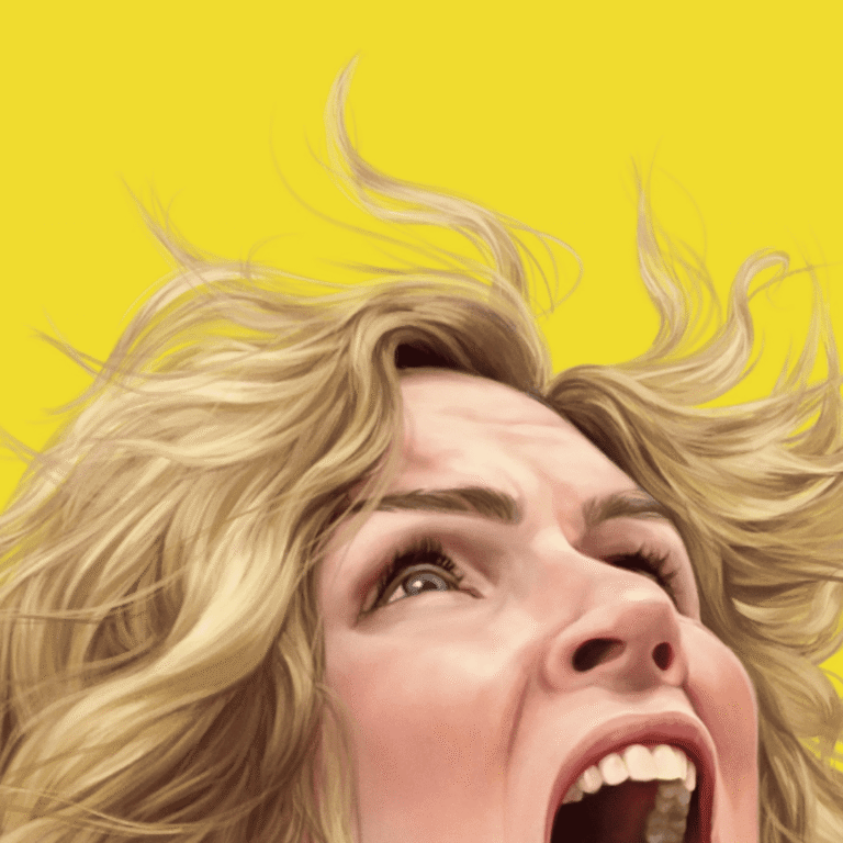 Pluribus Review: Promo art for Pluribus showing Carol screaming in fear