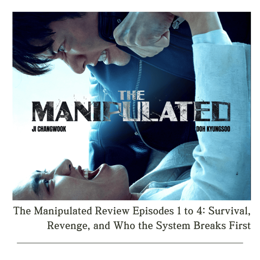 Promotional poster of Tae-joong and Yo-han facing opposite directions, used for The Manipulated Review exploring power and control.