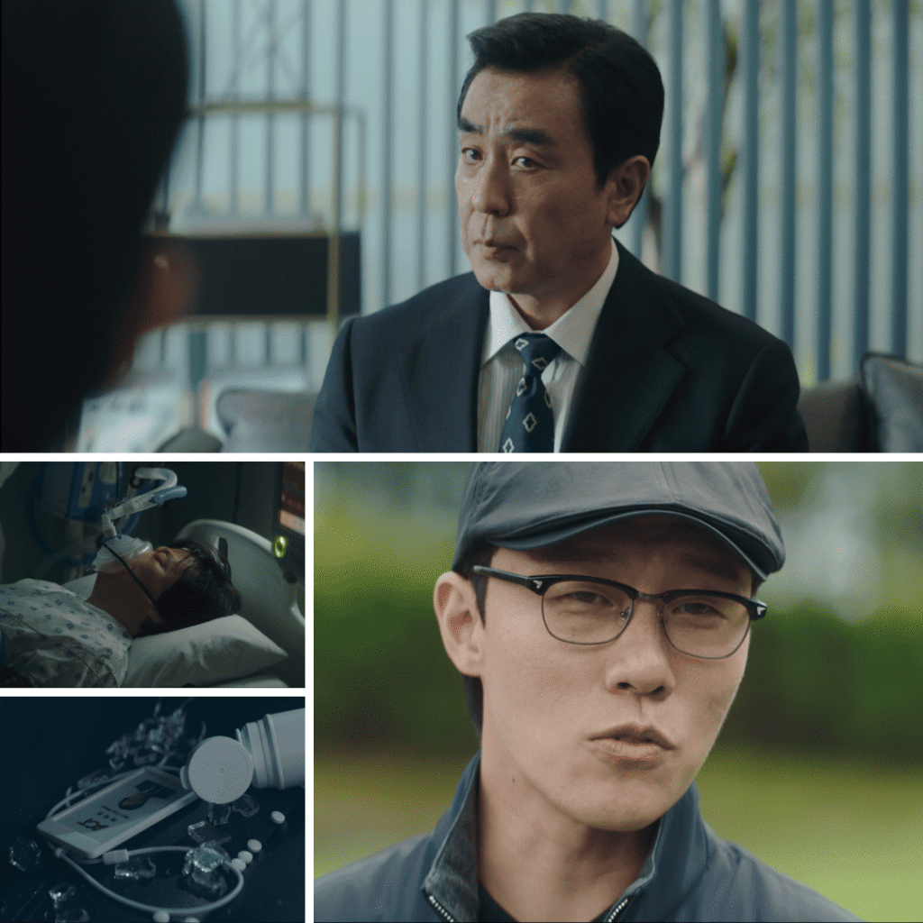 The Dream Life of Mr. Kim Review: Collage featuring Mr. Kim, Do Jin woo, and Heo Tae Hwan navigating new beginnings and complicated friendships.