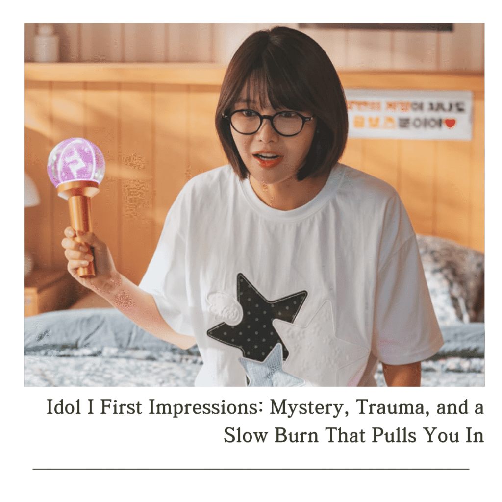 Idol I First Impressions: Se-na as a fangirl watching idol Do La-ik on television in her bedroom