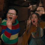 Derek stands with Holly during the Stranger Things season 5 finale while shouting his infamous line.