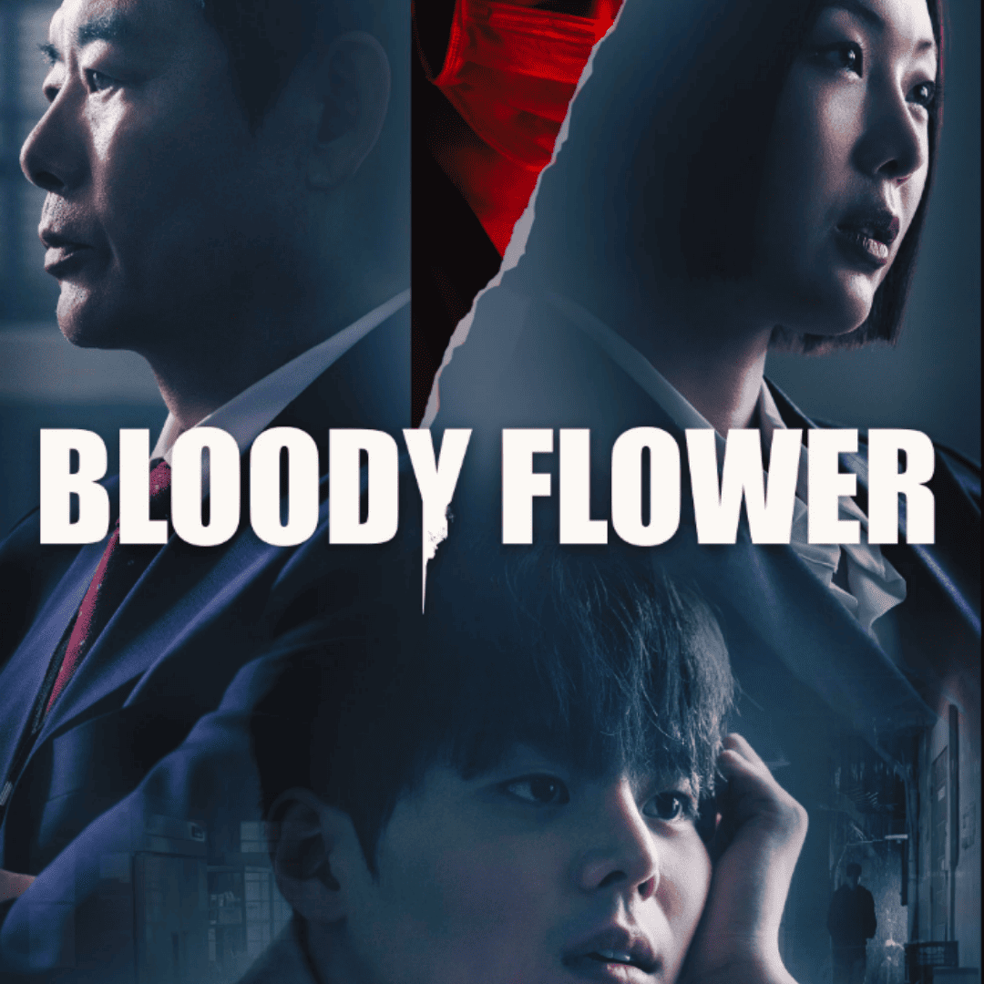 Bloody Flower Review: Official promo poster used in the Bloody Flower, featuring Lee Woo-gyeom, Cha Yi-yong, and Park Han-jun.