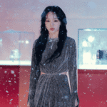 The final iconic still of Sarah Kim in her silver-grey dress for The Art of Sarah Character Analysis.