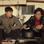 Ramyeon) Geon-woo and Woo-jin sitting side by side cooking ramyeon, the quiet conclusion to my Bloodhounds Season 1 Recap.