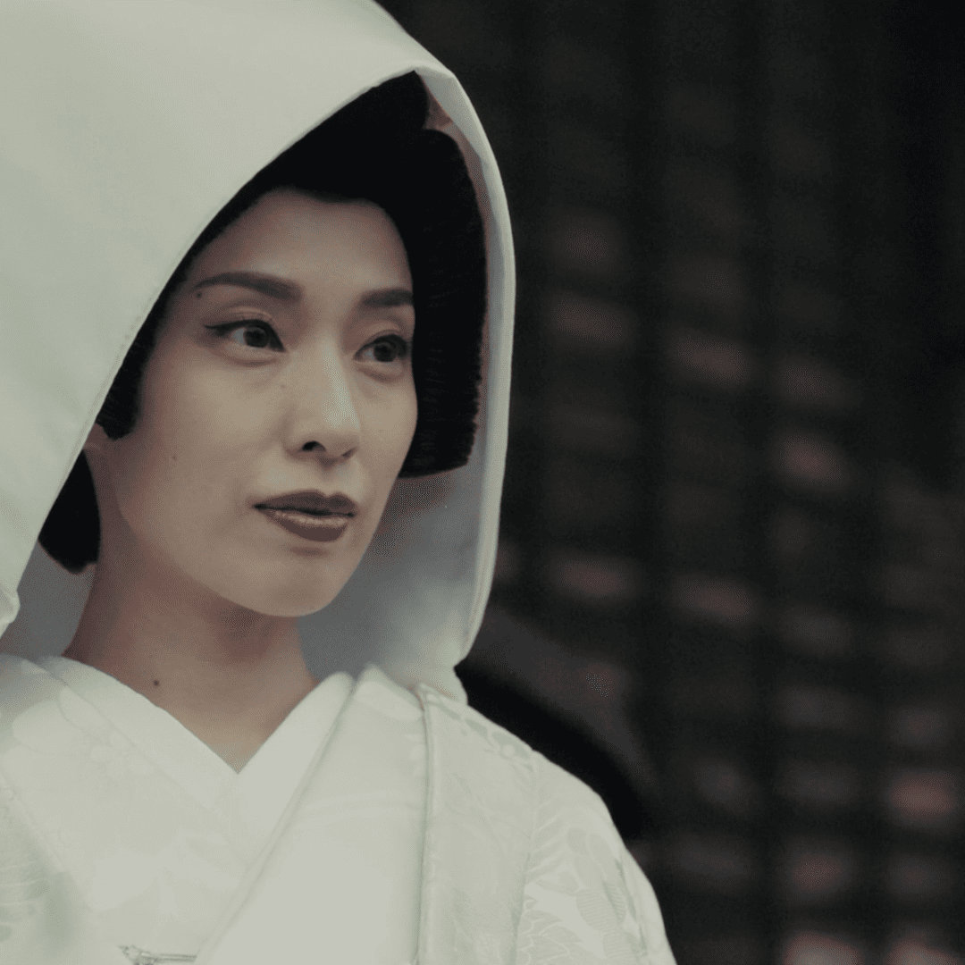A secondary blog cover image for the Straight to Hell review showcasing Kazuko Hosoki dressed in elegant traditional wedding clothes.