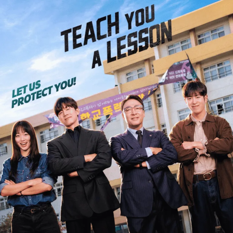 The promotional cast poster of the Educational Rights Protection Bureau, featured in our Teach You a Lesson review.