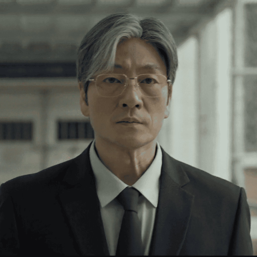 An older Kang Tae-joo with gray hair featured in The Scarecrow 2026 review.
