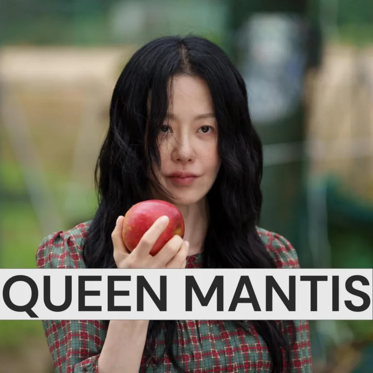 A gripping close-up still of lead actress Go Hyun-jung holding a bright red apple in the crime thriller, included in 10 K-Dramas to Watch If You Loved The Scarecrow.